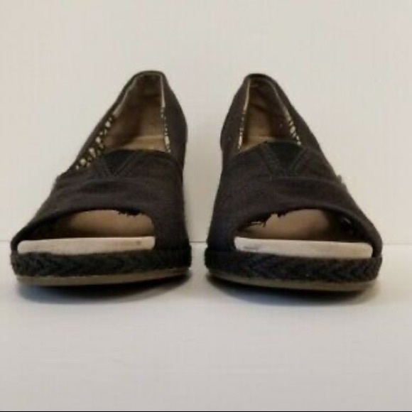 Toms Calypso Wedges - Slip-On Peep /Open Toe Shoes - Picture 6 of 11